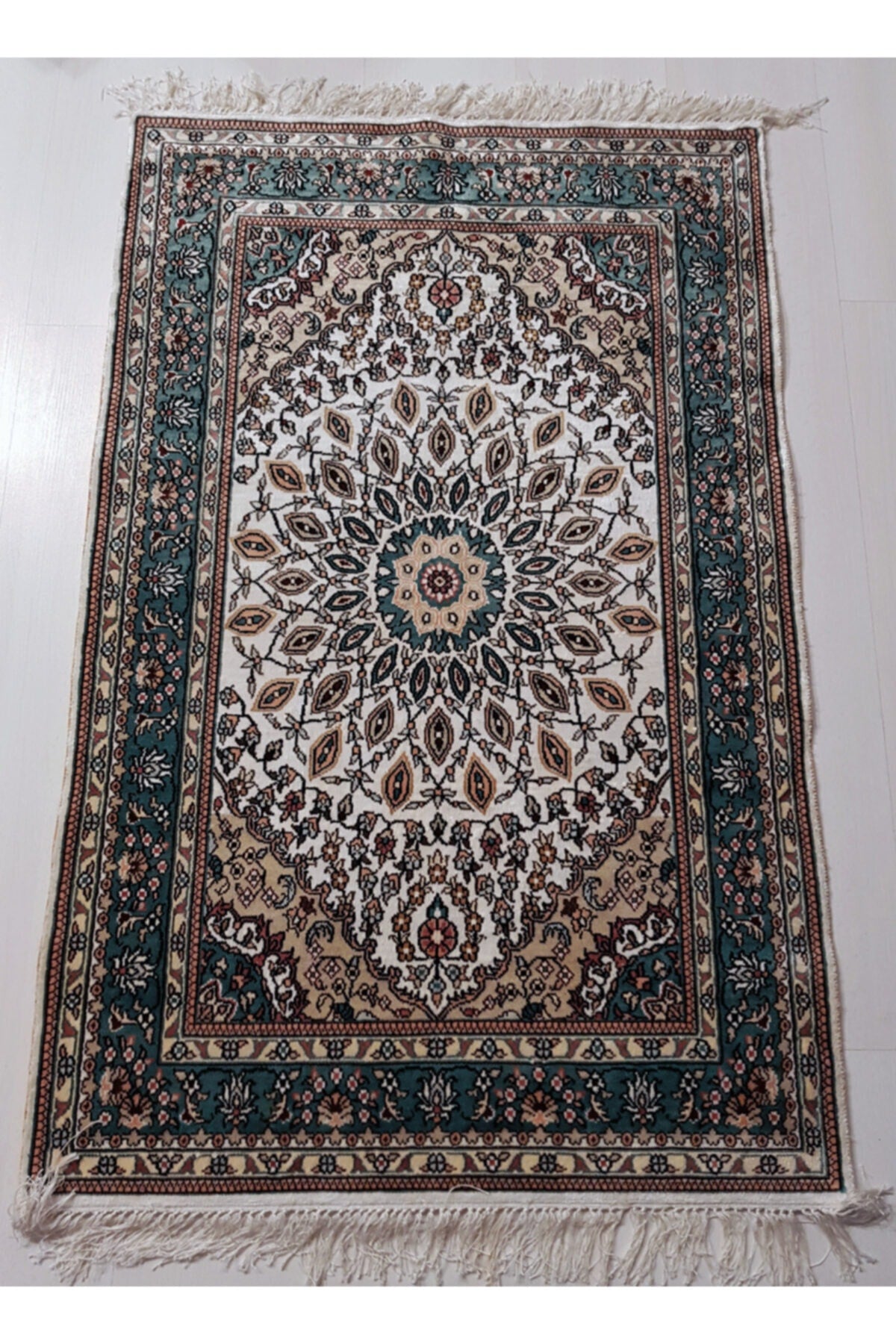 Misiny Multicolor Pure Silk Rug - Hand-Woven -1009 -78 X 122cm - MALLTURK