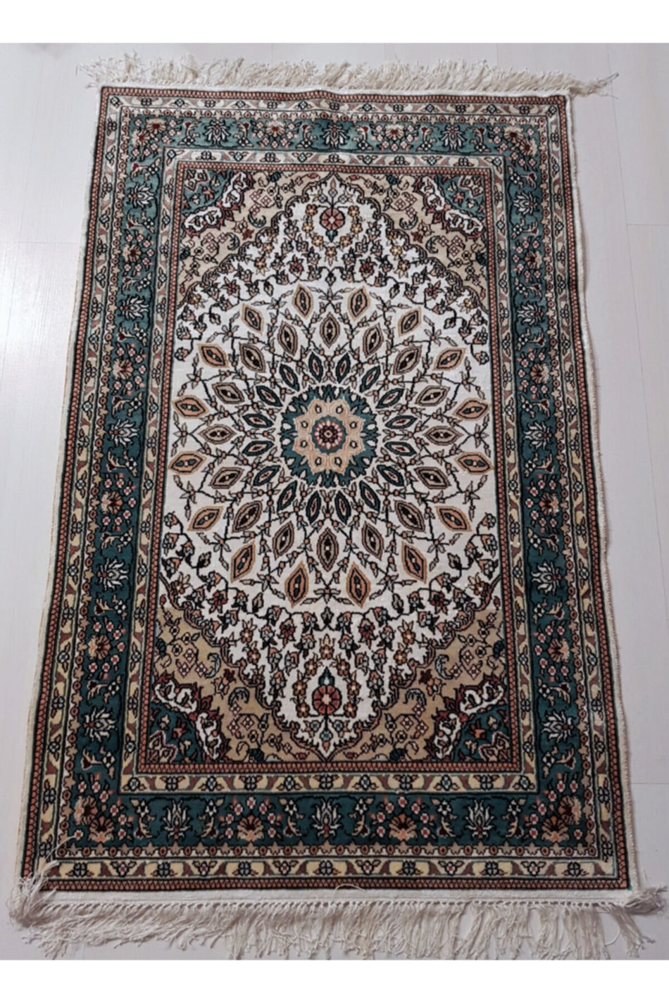 Misiny Multicolor Pure Silk Rug - Hand-Woven -1009 -78 X 122cm