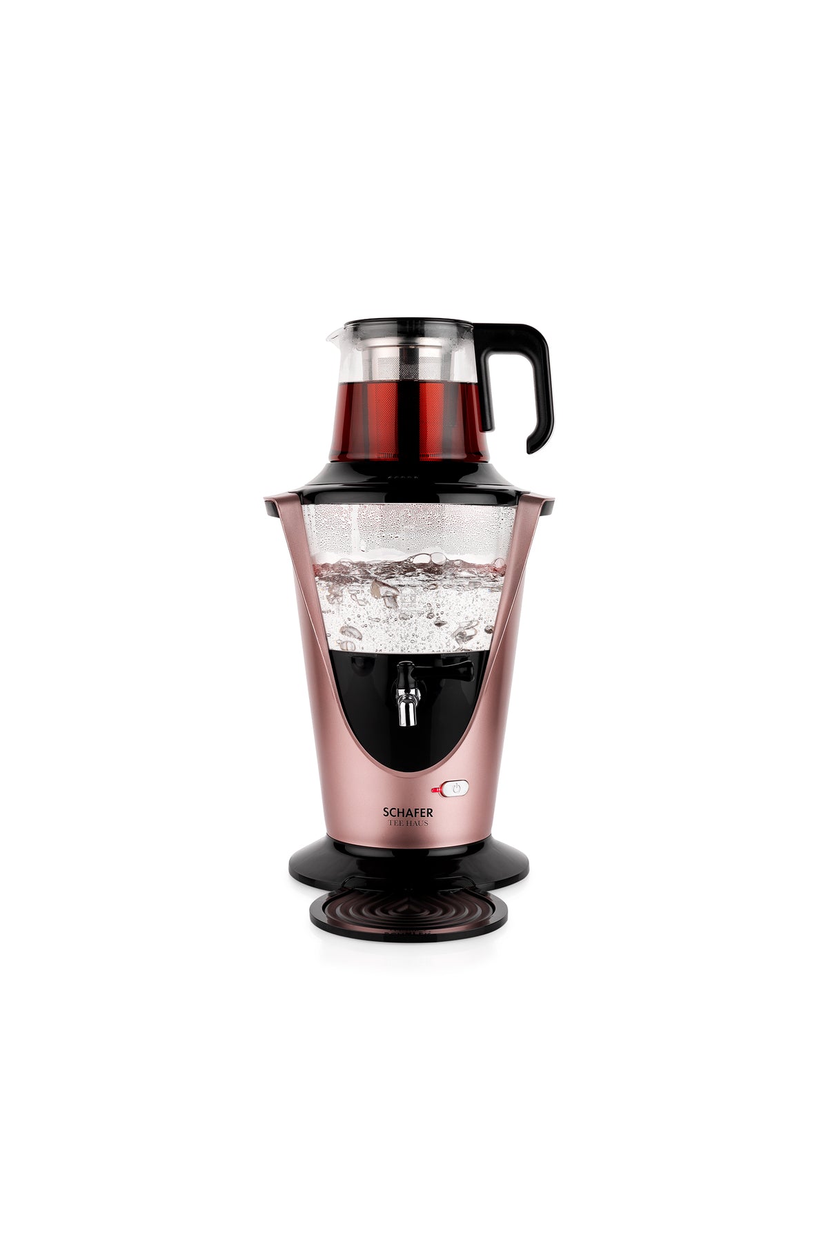 Schafer Tee Haus New Generation Electric Glass Samovar - Rosegold - MALLTURK