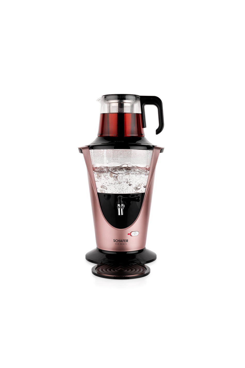 Schafer Tee Haus New Generation Electric Glass Samovar - Rosegold - MALLTURK