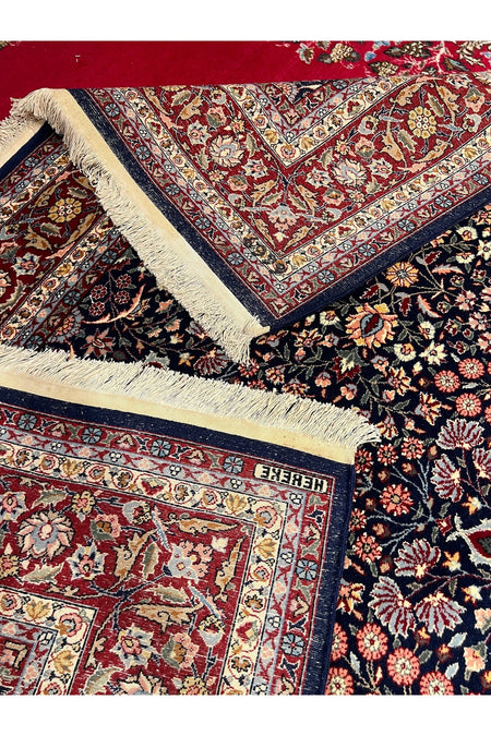 RD RAMAZAN DAG Hand Rug Art Hand-Woven Hereke Rug Signed Seven Mountains Flower Magnificent Bir Eser Size 292x200 - MALLTURK