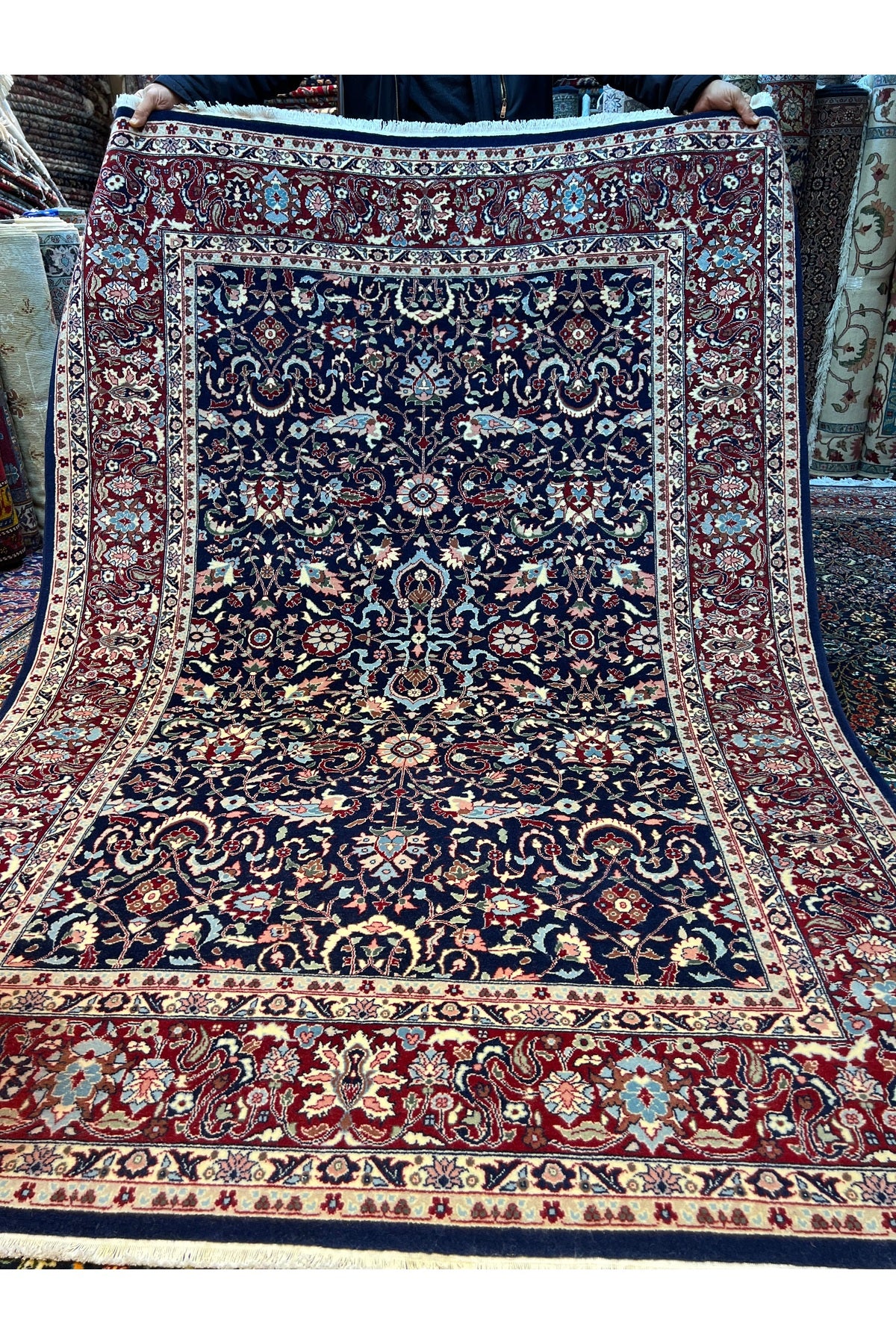 RD RAMAZAN DAG Hand Rug Art Hand-Woven Sumerbank Hereke Rug Signed Premium Quality Size 220x152 - MALLTURK