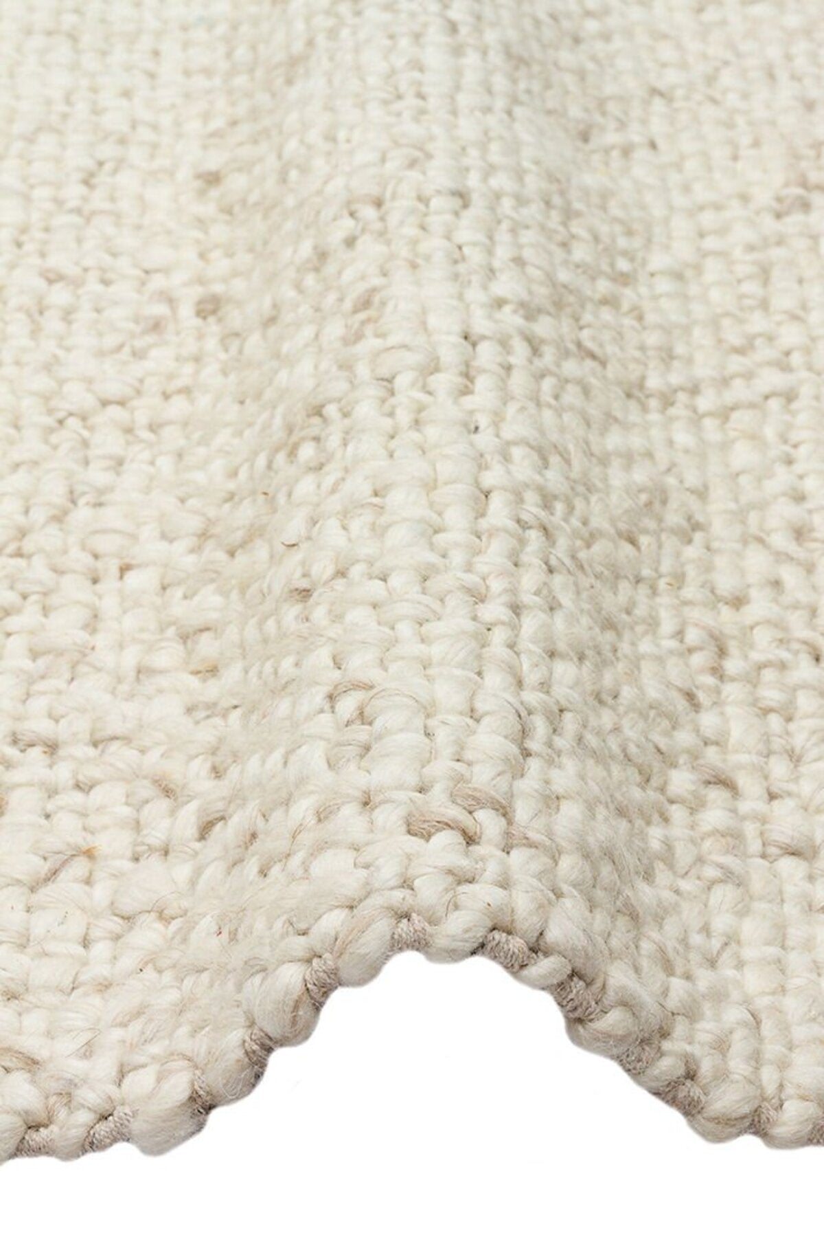 Vog Rug Loopy Hand-Woven Pure Wool and Cotton Rug Scandinavian Style Soft Textured Beige/Gray/Cream Color VogCHK