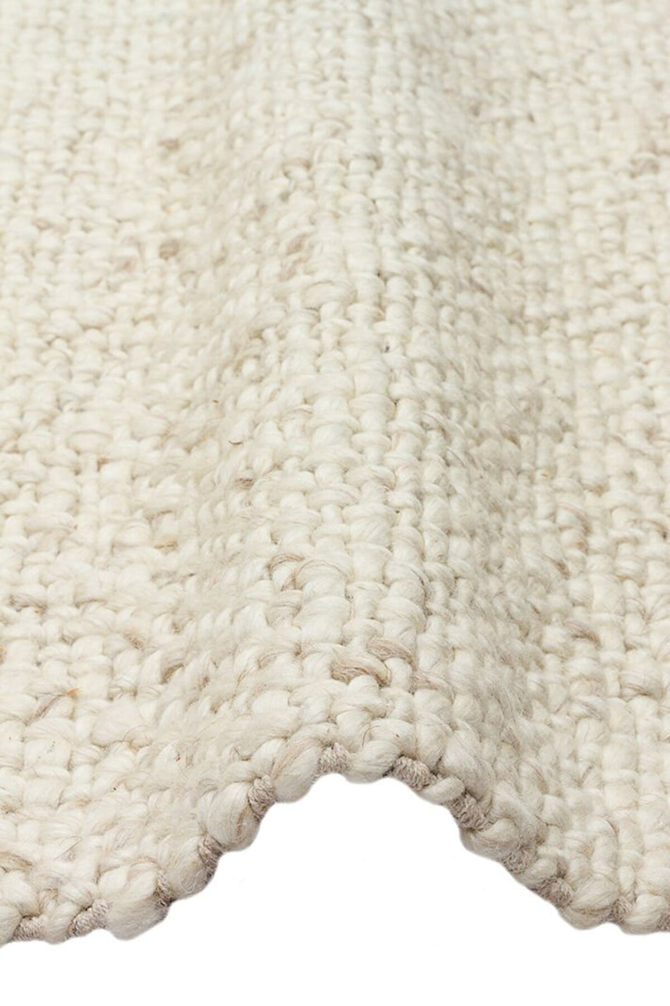 Vog Rug Loopy Hand-Woven Pure Wool and Cotton Rug Scandinavian Style Soft Textured Beige/Gray/Cream Color VogCHK