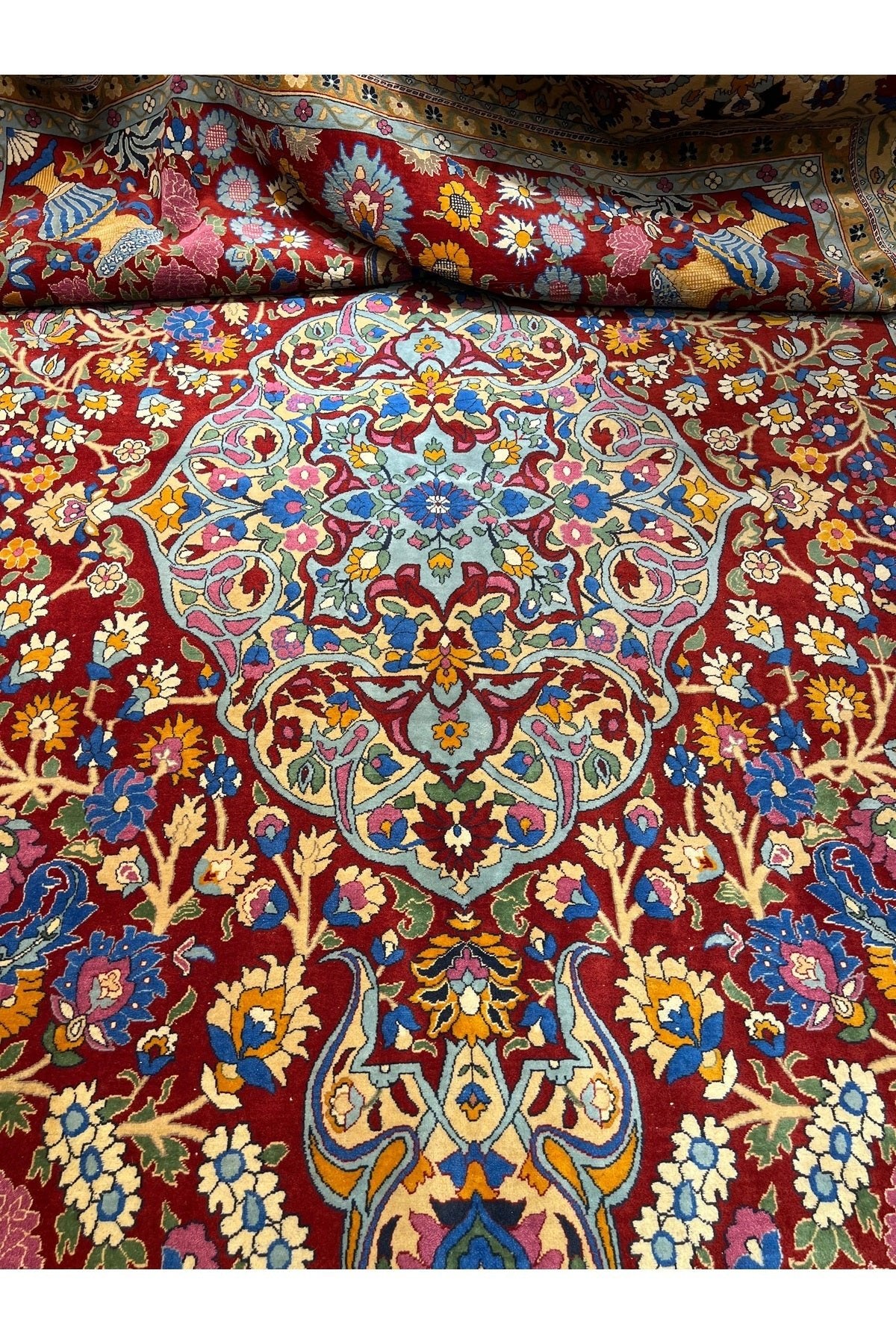 RD RAMAZAN DAG Hand Rug Art Hand-Woven Duruder Hereke Rug Rengarenk Collector Piece Size 430x300 - MALLTURK