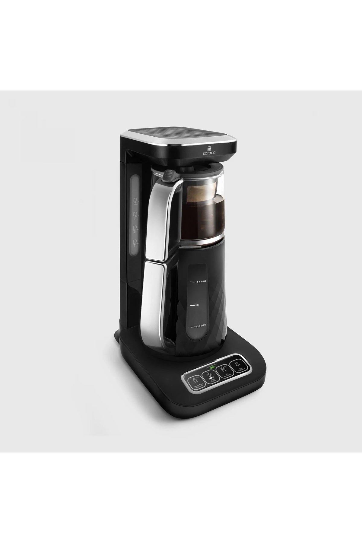 Karaca Pro Quartz 4-in-1 Automatic Tea Maker, Talking Water Kettle and Filter Coffee Machine 2500W - MALLTURK