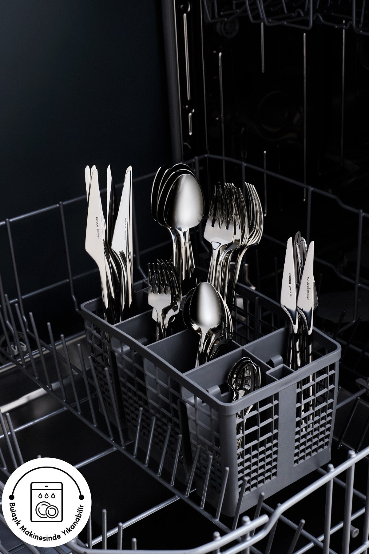 Karaca moongate 84 Piece 12 Place Setting 316 Steel premium Fork Spoon - MALLTURK
