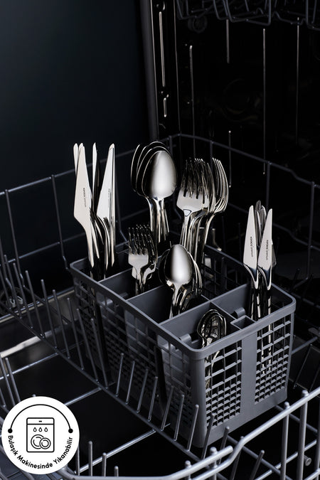 Karaca moongate 84 Piece 12 Place Setting 316 Steel premium Fork Spoon - MALLTURK