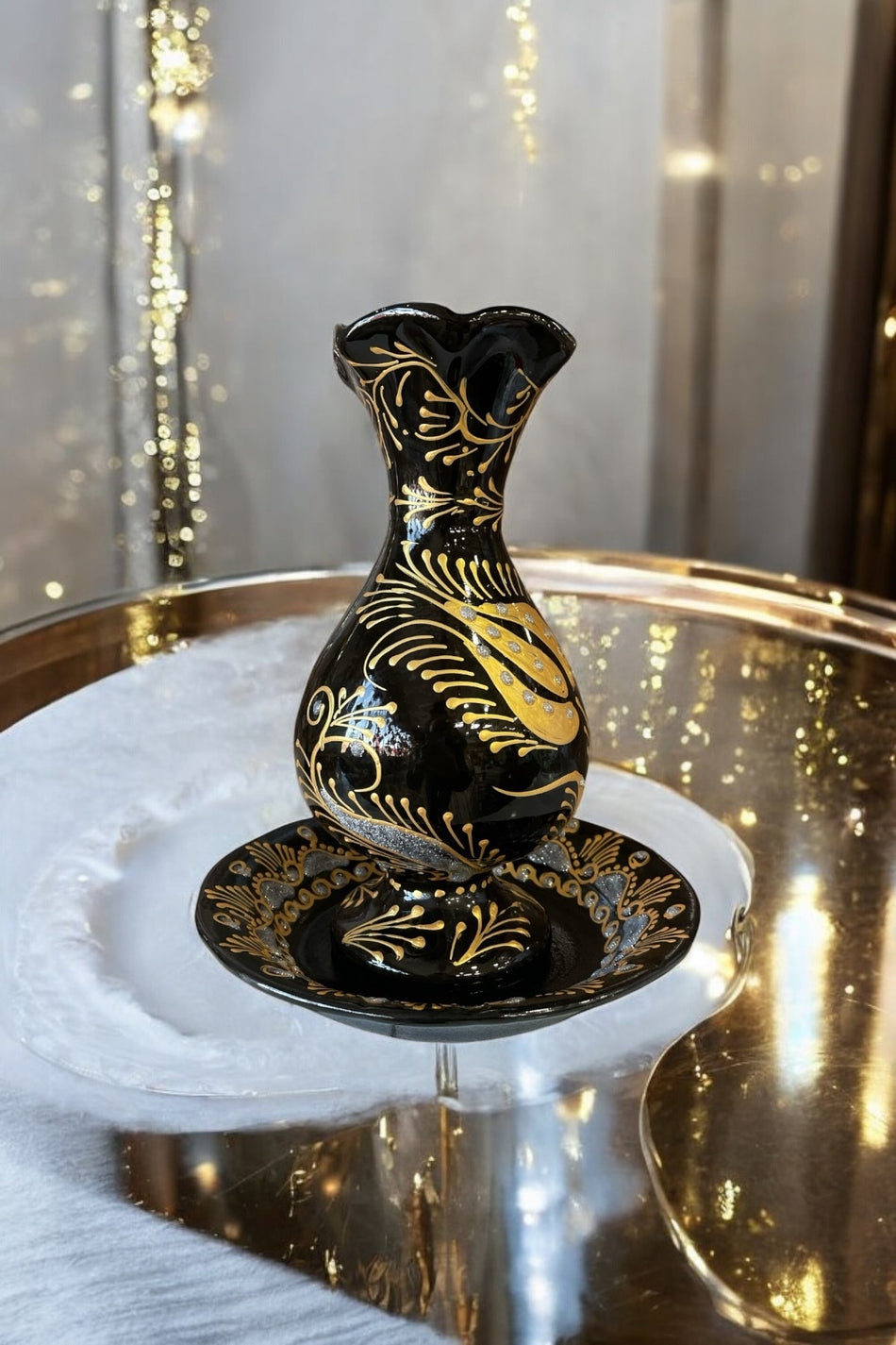 Eporselen 25 cm Vase with Saucer