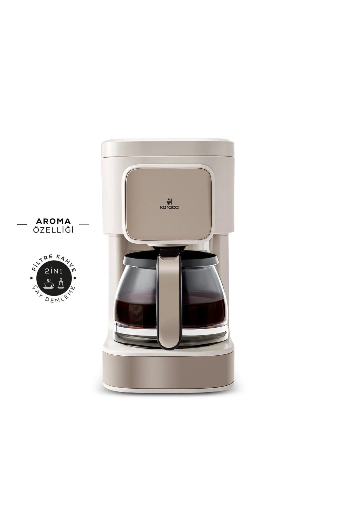 Karaca Glass Teapot, Dry Run Safety Tea and Filter Coffee Brewing Machine + 500g Coffee Gift - MALLTURK
