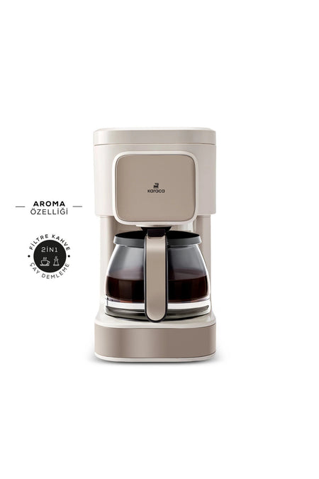 Karaca Glass Teapot, Dry Run Safety Tea and Filter Coffee Brewing Machine + 500g Coffee Gift - MALLTURK