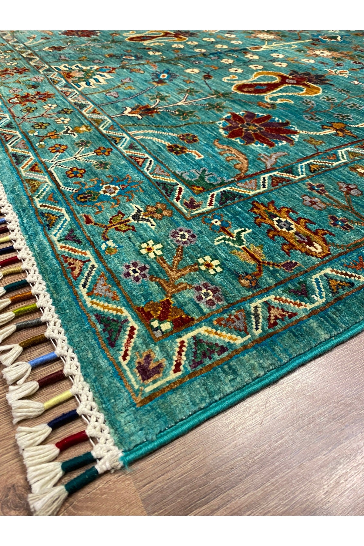 fethiyehalikilim Hand-Woven Afghan Sultani Rug %100 Wool %100 Hand-Woven Natural Decorative Rug Handcrafted Original Design