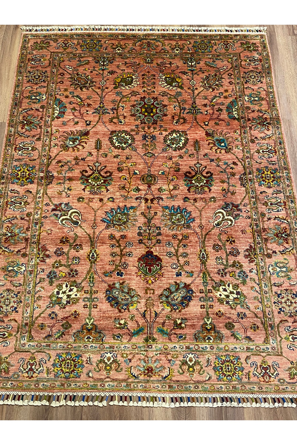 fethiyehalikilim Hand-Woven Afghan Heriz Rug %100 Wool %100 Hand-Woven Natural Decorative Rug Handcrafted Original Design