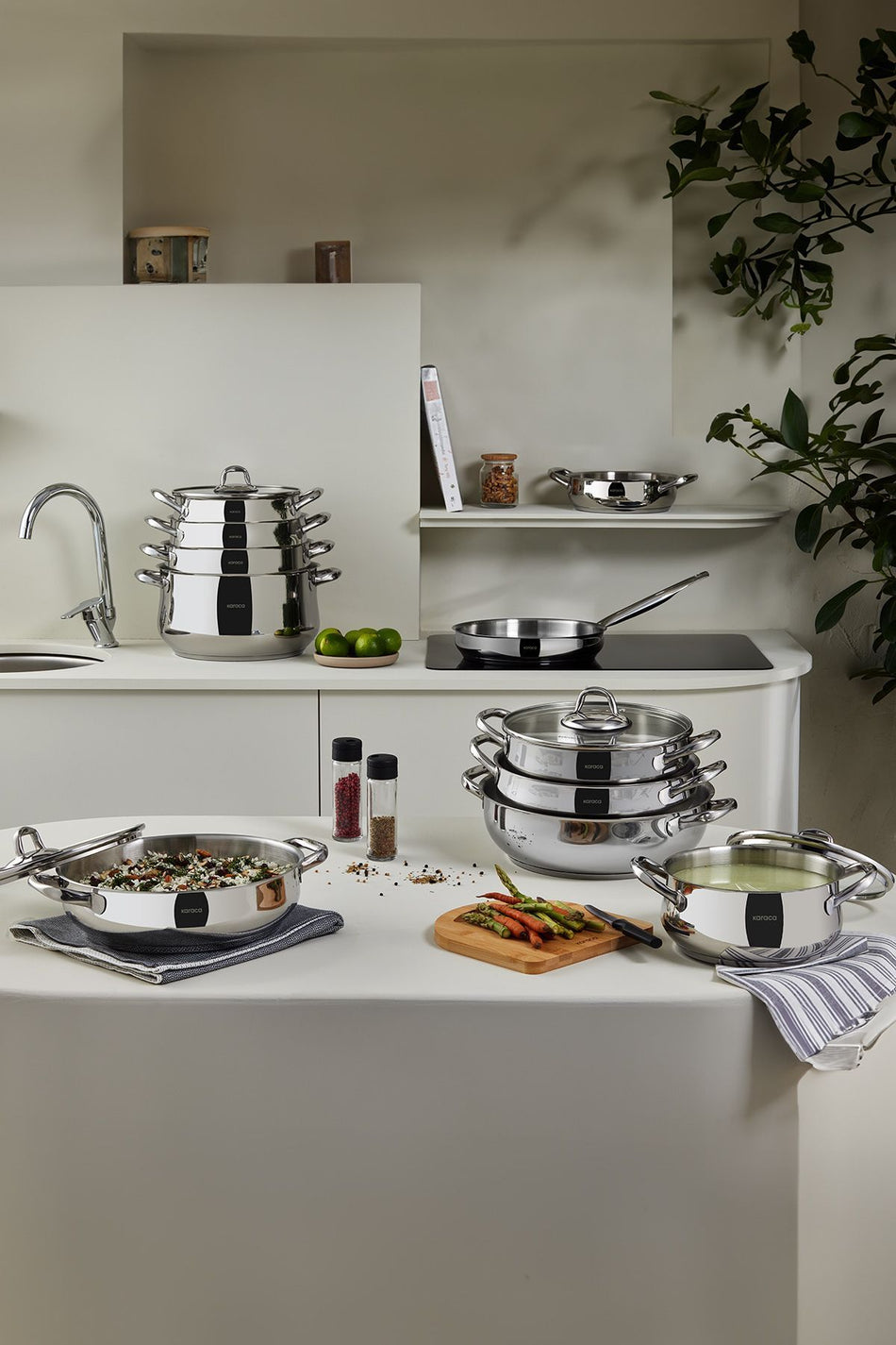 Karaca New Akara Induction Compatible Stock Pot - MALLTURK