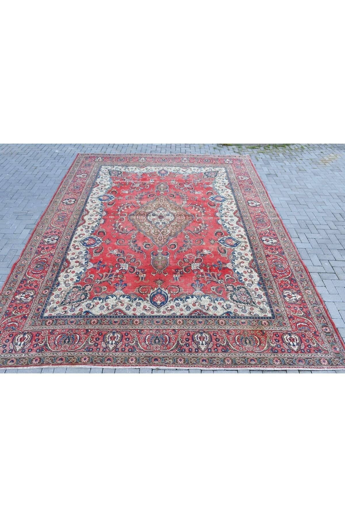 Kayra Export Hand-Woven Rug , Blue , Turkish Rug, 334x431 Cm , Anatolian Rug - MALLTURK