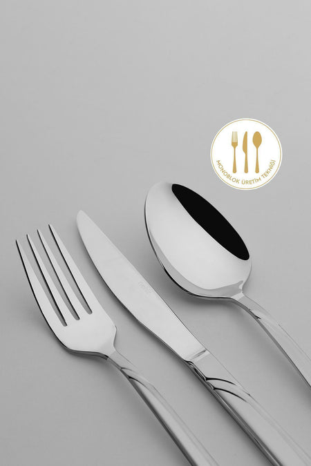 Nehir fiesta Satin 12 Place Setting 72 Piece Boxed Flatware Set