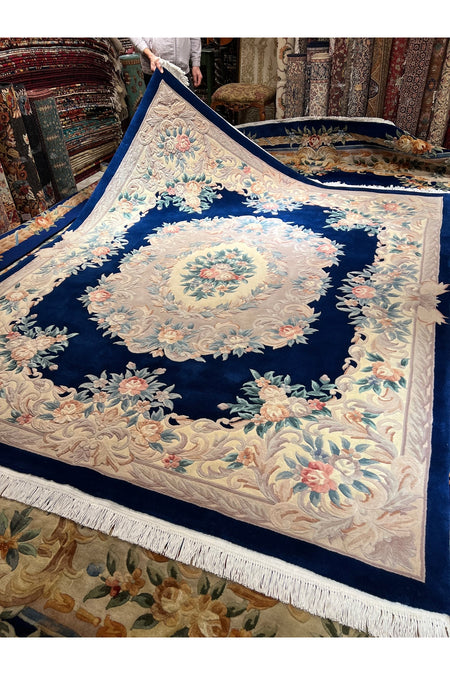 RD RAMAZAN DAG Hand Rug Art Hand-Woven Embossed Chinese Rug Premium Quality Navy Color Exceptional bir Urun Size 300x240 - MALLTURK