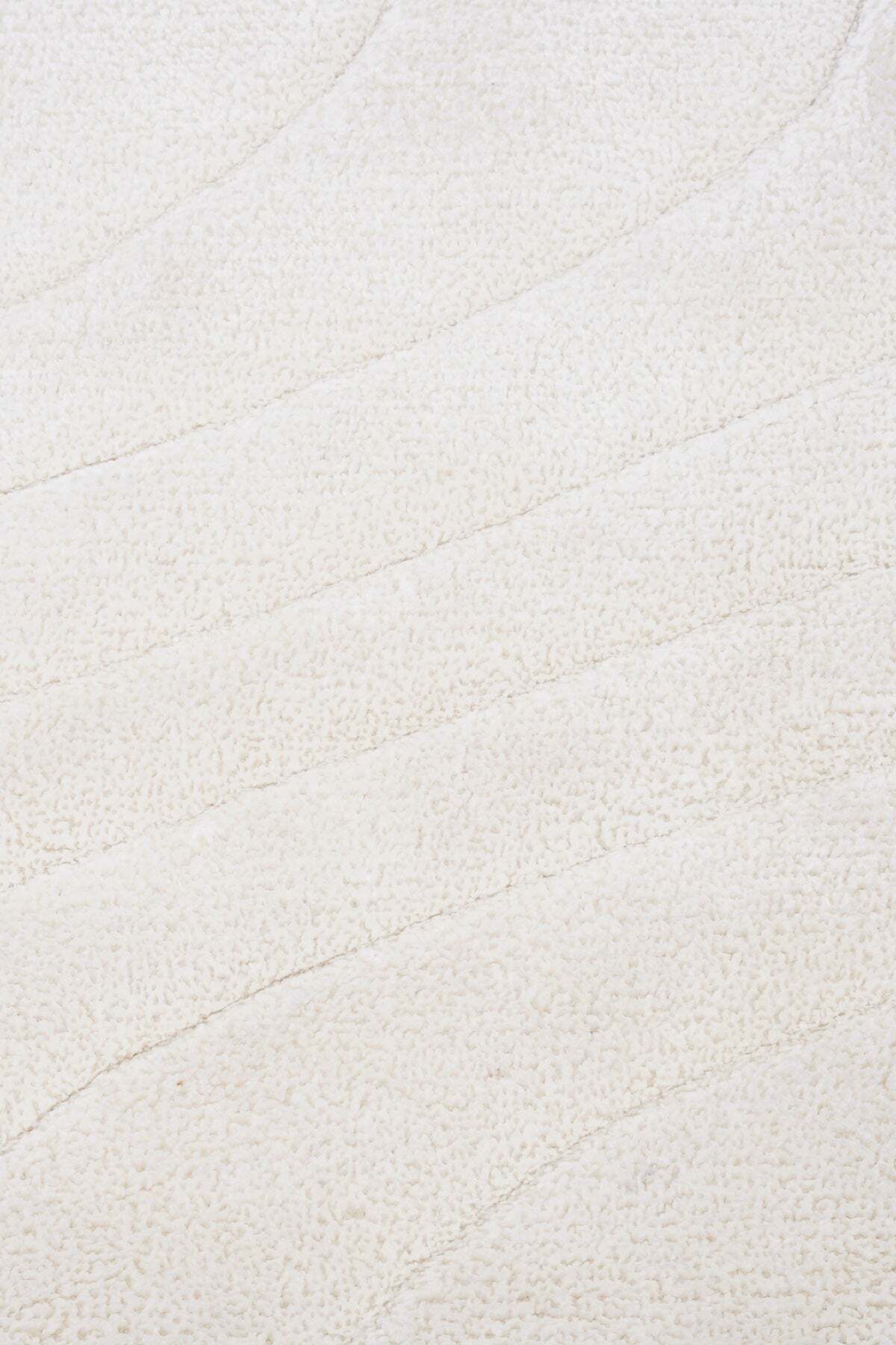 Naar Hali Nepal 3505 White Modern Handwoven Bamboo Carpet 120x180 - MALLTURK
