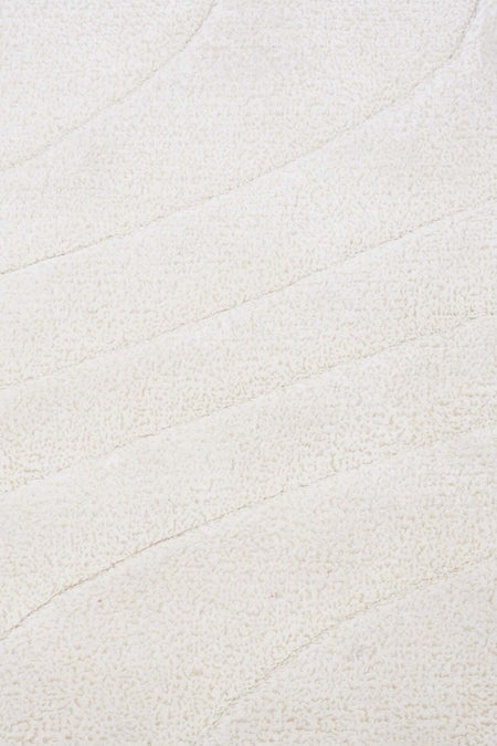 Naar Hali Nepal 3505 White Modern Handwoven Bamboo Carpet 120x180 - MALLTURK