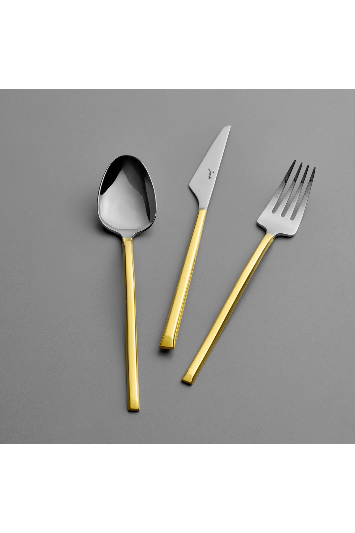 Jumbo 5100 quartz altin 12 Place Setting 84 Piece Flatware Set - MALLTURK