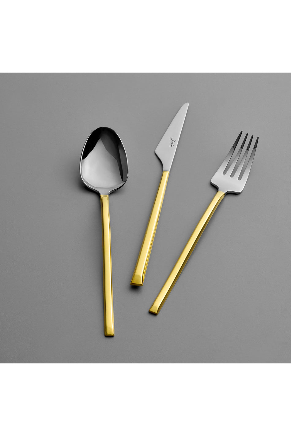 Jumbo 5100 quartz altin 12 Place Setting 84 Piece Flatware Set - MALLTURK