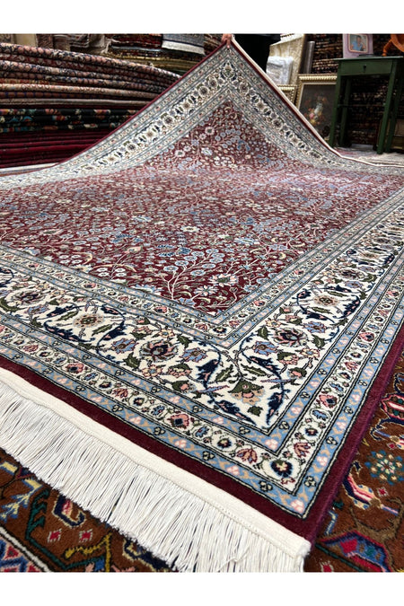 RD RAMAZAN DAG Hand Rug Art Hand-Woven Hereke Rug Signed Seven Mountains Flower 300x200 - MALLTURK