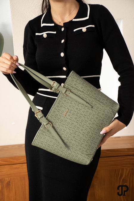 Just Polo Original Women's New Season 4-Compartment Luxury Soft Leather Adjustable Stylish Shoulder Bag Green - MALLTURK