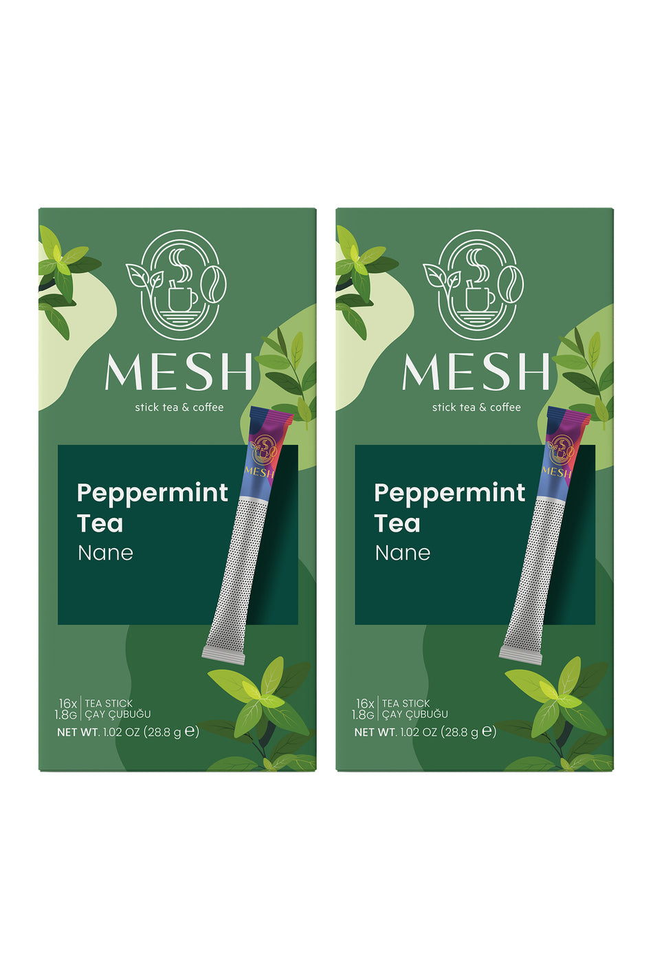 Mesh Stick 16-Pack Peppermint Herbal Tea