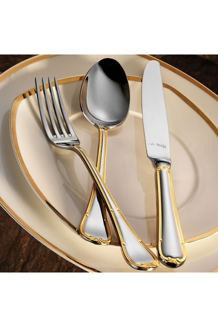 Aryildiz tulip antik seri plus 84 Piece 12 Place Setting Flatware Set - MALLTURK
