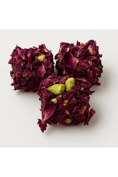 Genel Markalar Rose yapragi Coated Pomegranate Flavored Flavored Pistachio Turkish Delight 300 g Pistachio Dream - MALLTURK