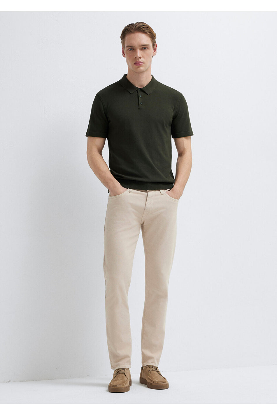 Mavi Marcus Black Beige Gabardine Trousers 00351A2795 - MALLTURK