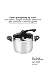 Nehir Silver Trend Stainless Steel Pressure Cooker - MALLTURK