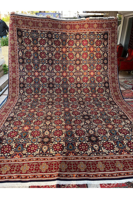 RD RAMAZAN DAG Hand Rug Art Hand-Woven Sumerbank Hereke Rug Signed Kafkas Design Premium Quality Size 417x300 - MALLTURK