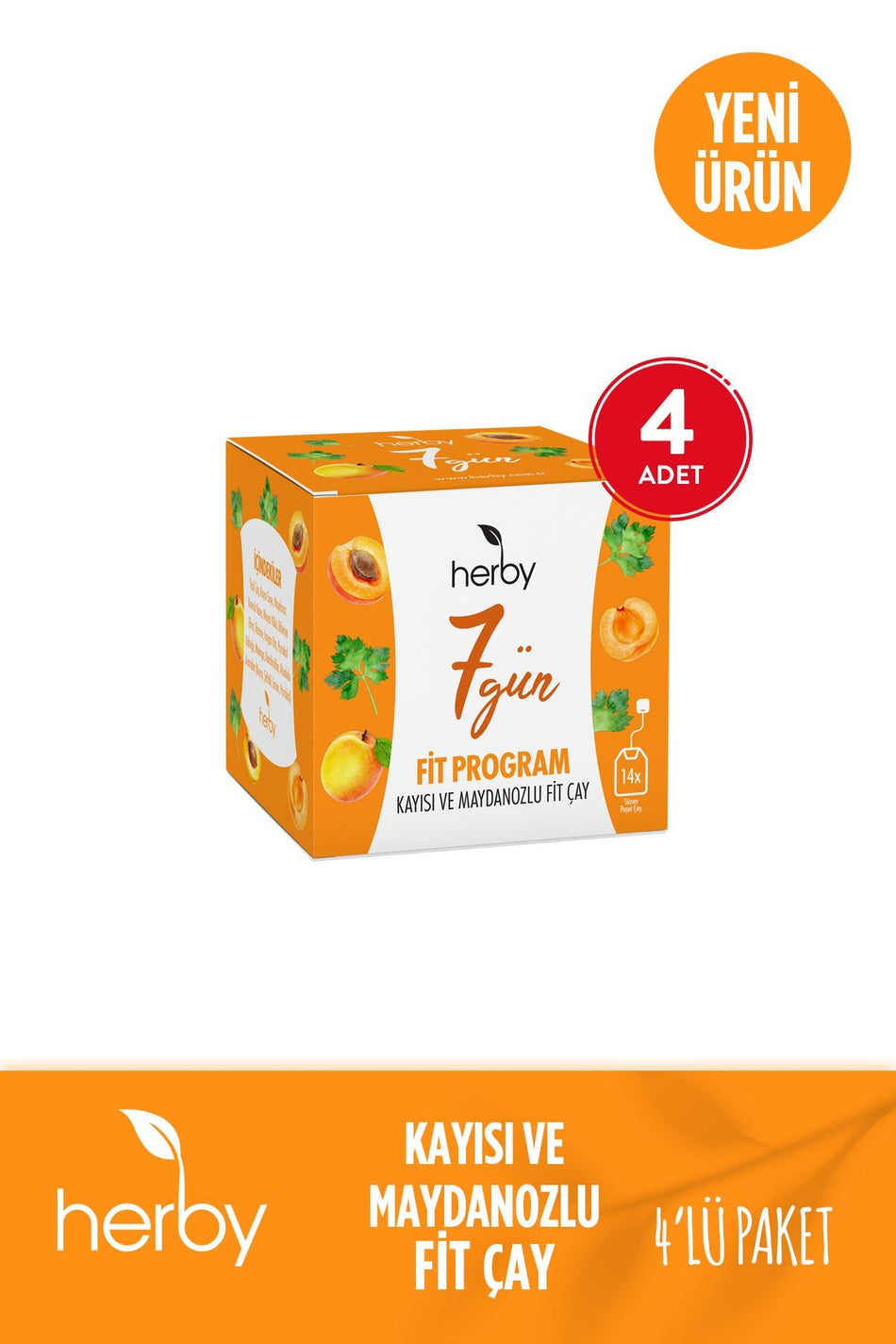 Herby 7-Day Fitness Program - Apricot and Parsley Fitness Tea (4-pack)