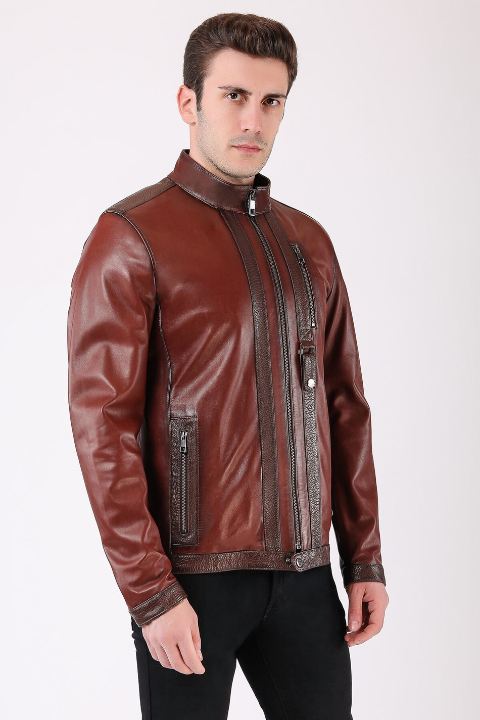 Кожаная куртка Leather Club цвета кофе