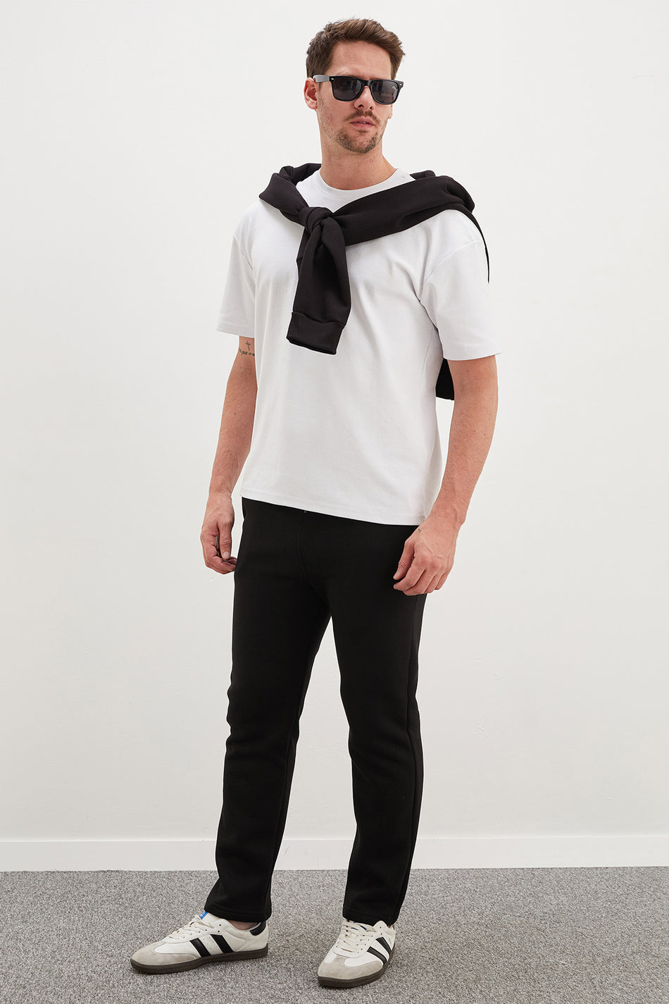 Pantaloni della tuta a 3 fili con coulisse in vita e tasche