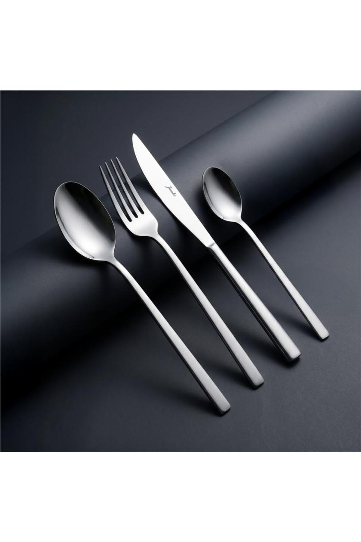 Jumbo 2403 24 Piece 6 Place Setting tatli Flatware Set - MALLTURK