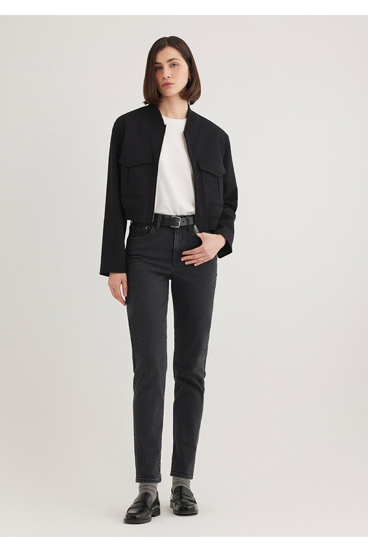 Cindy Real Mavi Dark Grey Jeans 100277-35250 - MALLTURK