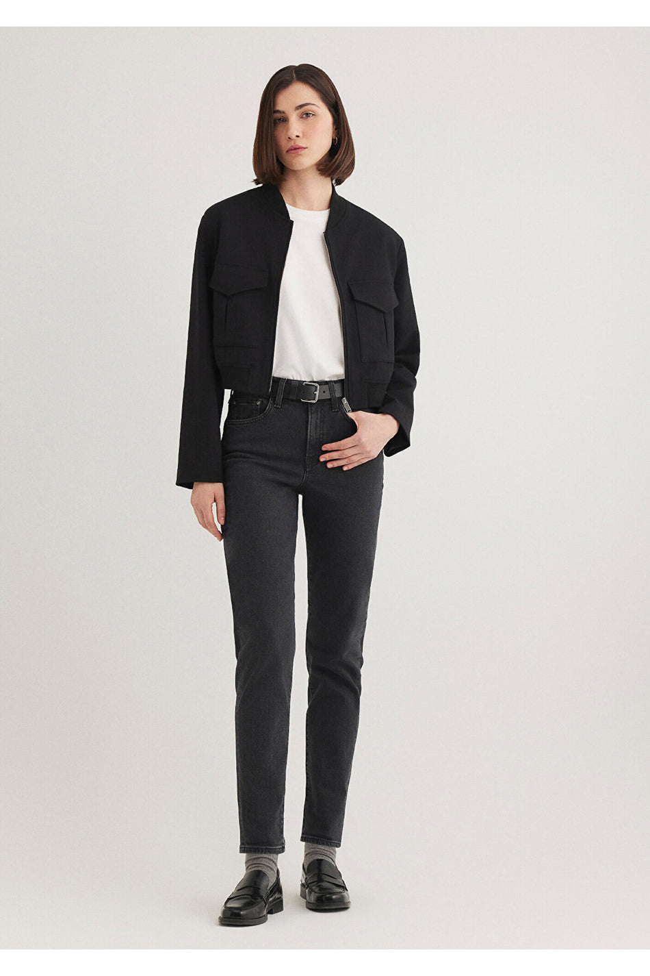 Cindy Real Mavi Dark Grey Jeans 100277-35250 - MALLTURK