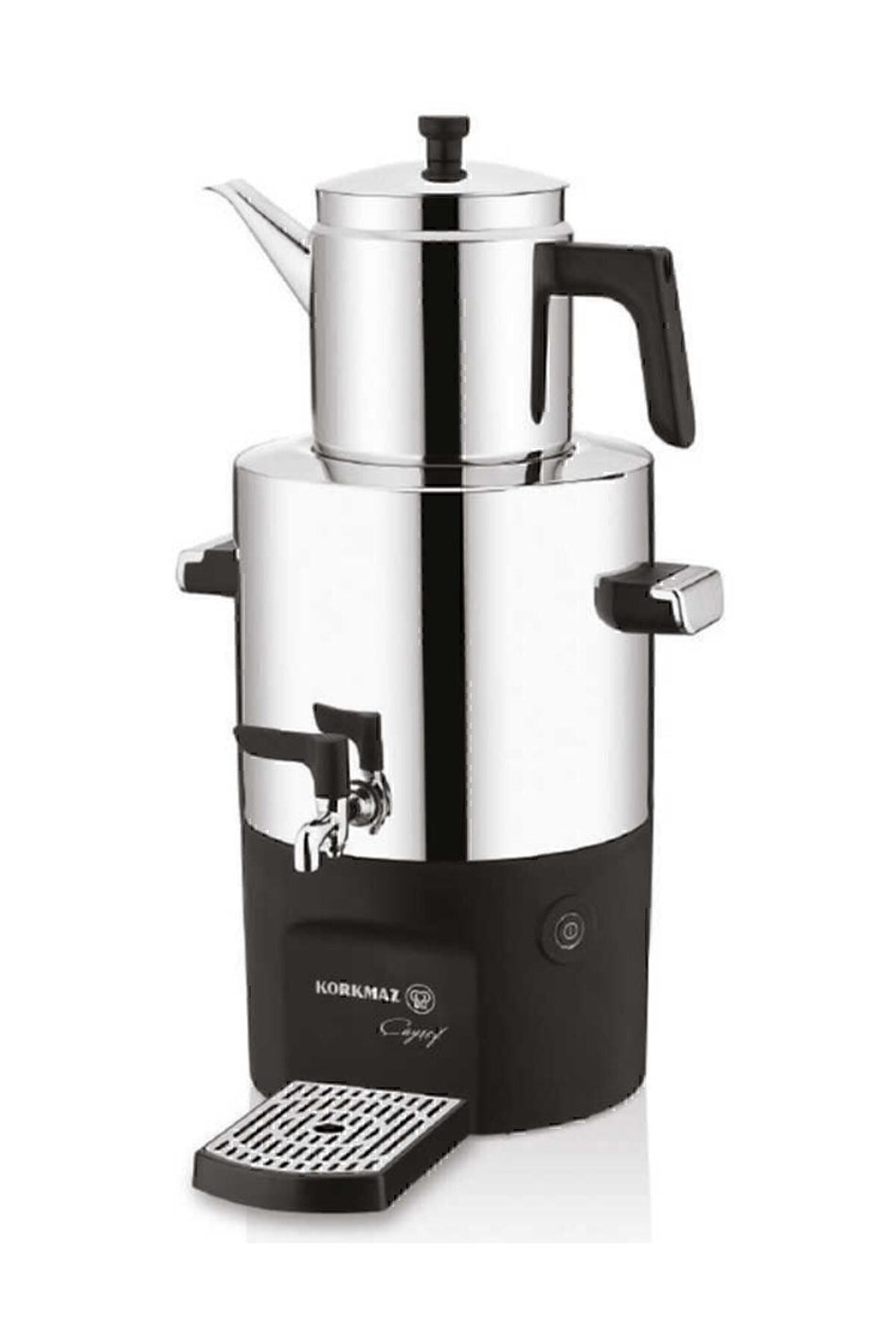 KORKMAZ Tea Chef Stainless Steel Glossy Samovar A841-01 - MALLTURK