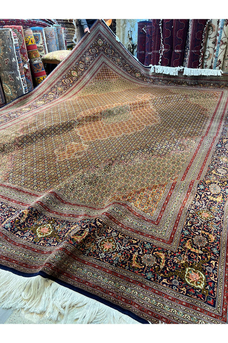 RD RAMAZAN DAG Hand Rug Art Hand-Woven Iranian Mahi Rug Wool Blend Premium Quality Size 400x300 - MALLTURK