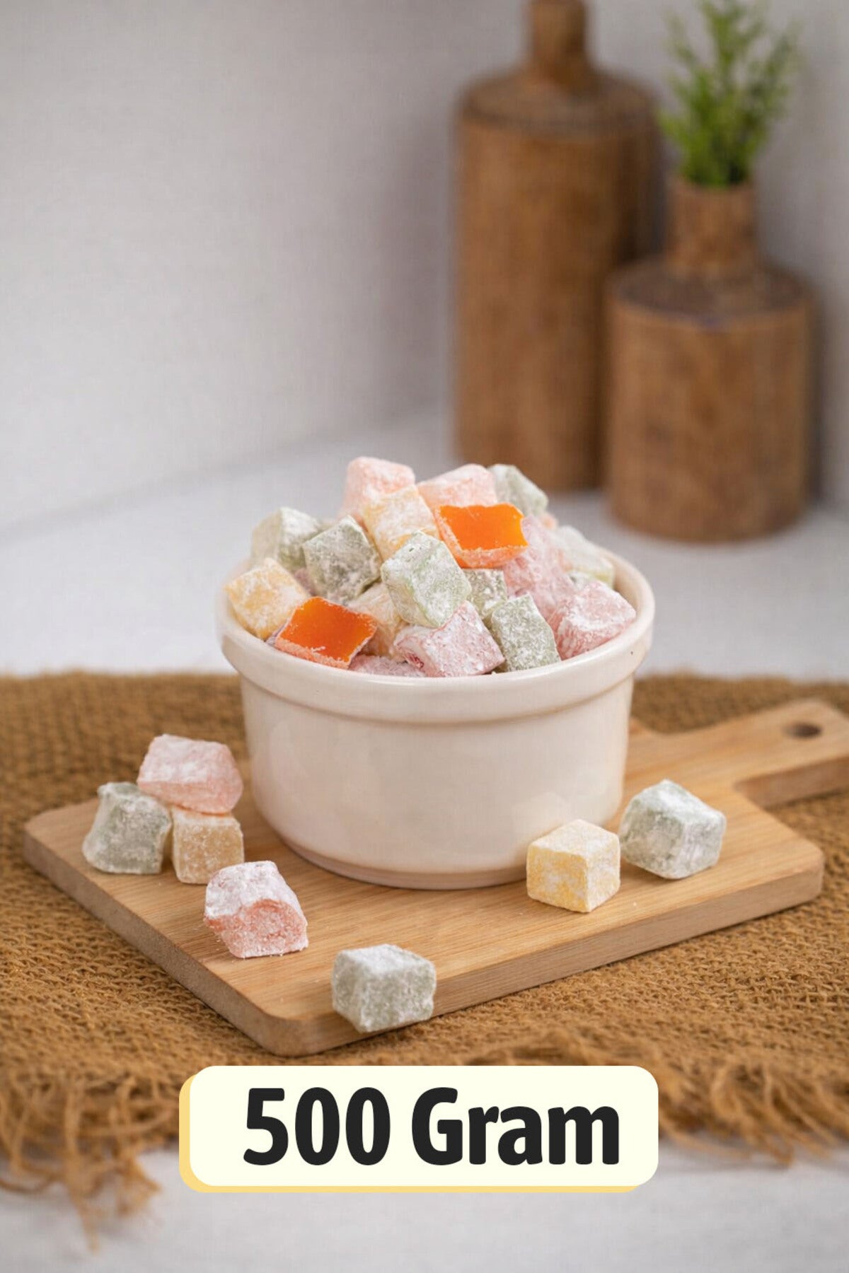 ULKU KURUYEMIS 500 g Mini Assorted Soft Mini Turkish Delight Gift Box Sweet Snack - MALLTURK