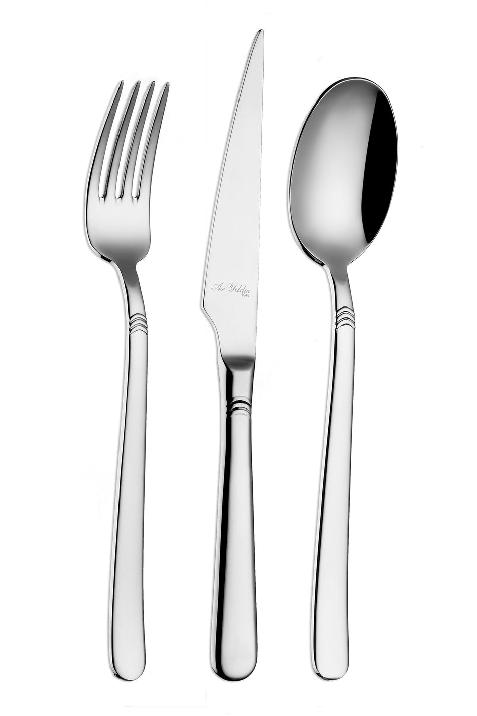Aryildiz fiore s plus 89 Piece 12 Place Setting Flatware Set - MALLTURK