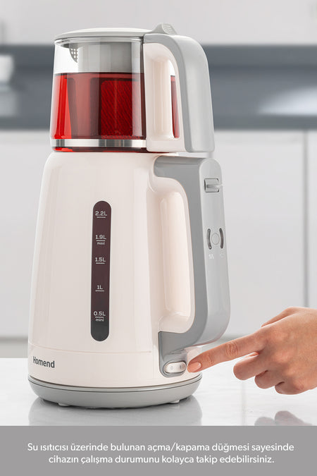 HOMEND Royaltea 1756H Plastic Tea Maker White - MALLTURK