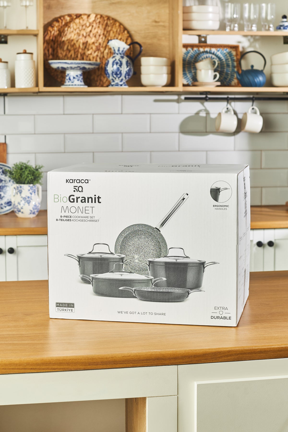 Karaca Biogranit Monet 8 Piece Cookware Set