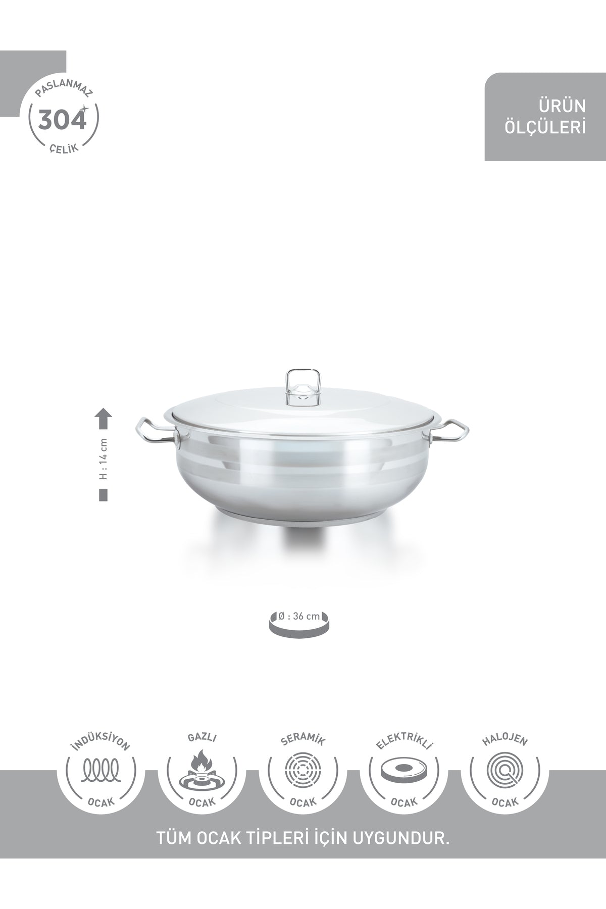 Hascevher Gastro Saute Pan