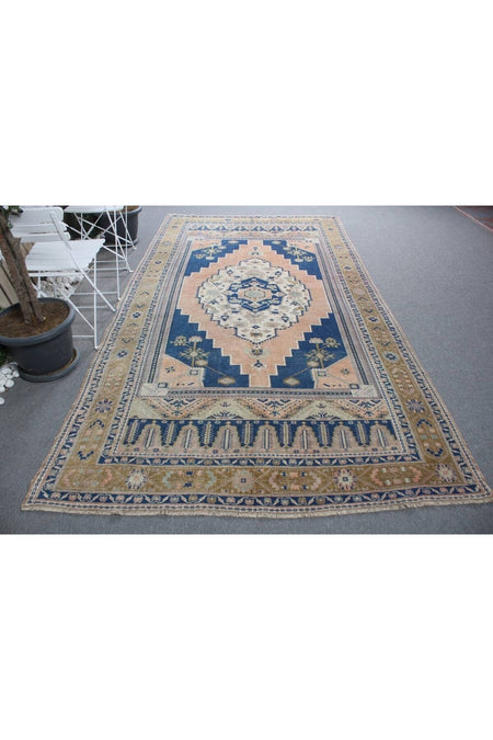 Kayra Export Hand-Woven Rug Blue Multicolor Rug 181x384 Cm