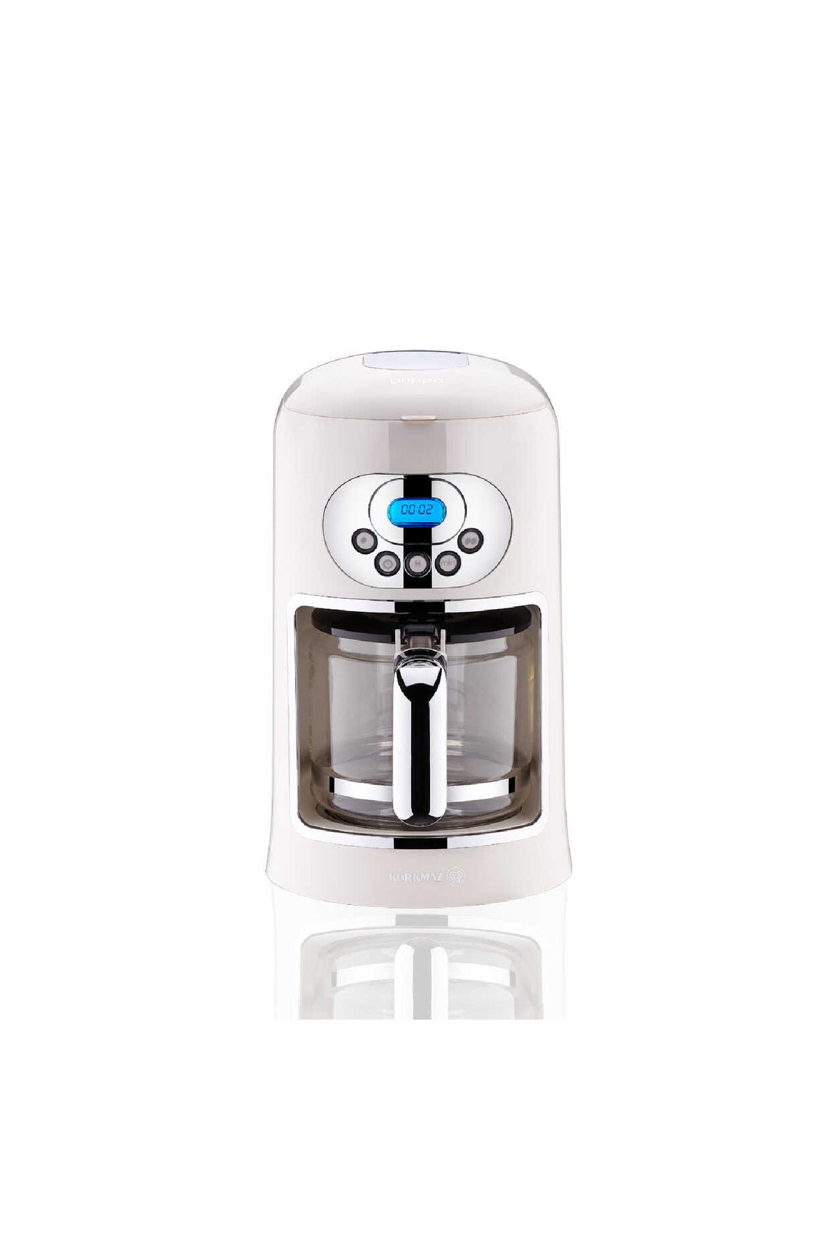 KORKMAZ A866-01 Drippa LCD Filter Coffee Maker Vanilla - MALLTURK