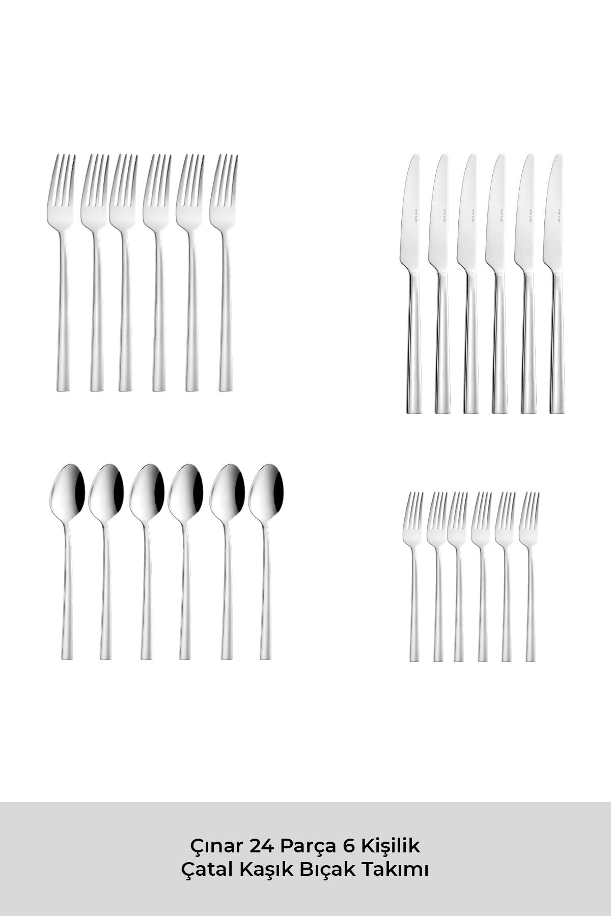 Emsan cinar 24 Piece 6 Place Setting Boxed Flatware Set - MALLTURK