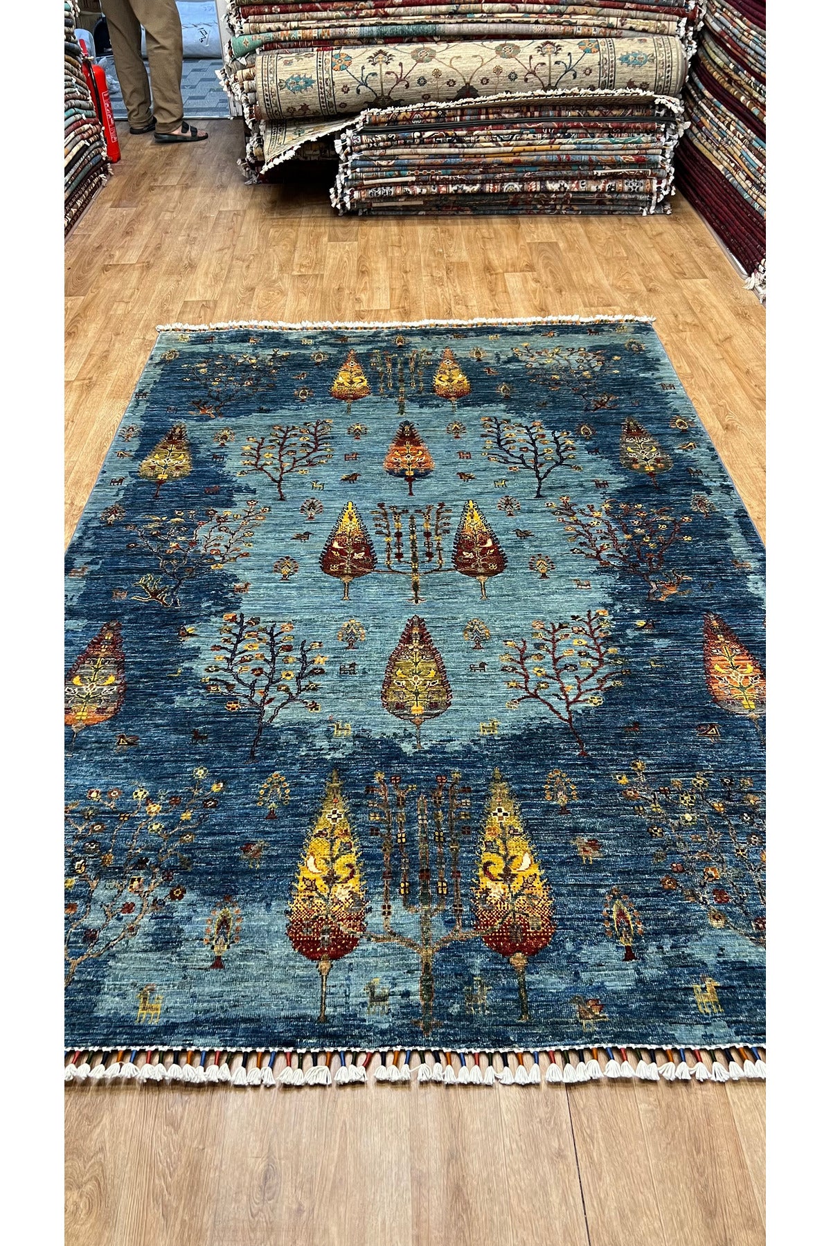 Turkmen Rug Hand-Woven Afghan Rug
